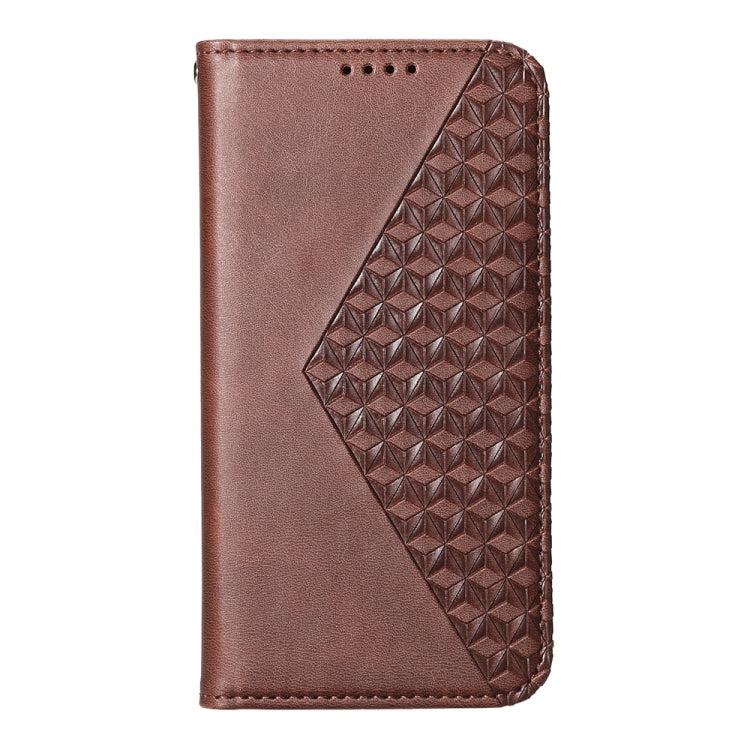 For Xiaomi 15 Cubic Grid Calf Texture Magnetic Leather Phone Case