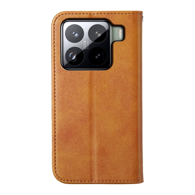 For Xiaomi 15 Pro Cubic Grid Calf Texture Magnetic Leather Phone Case