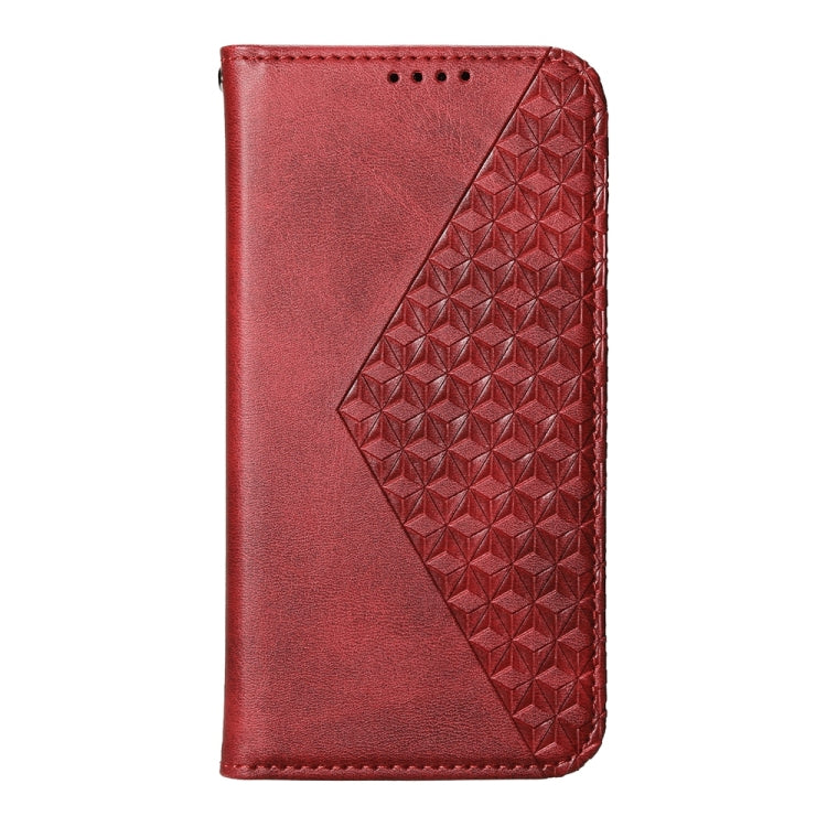 For Xiaomi 15 Pro Cubic Grid Calf Texture Magnetic Leather Phone Case