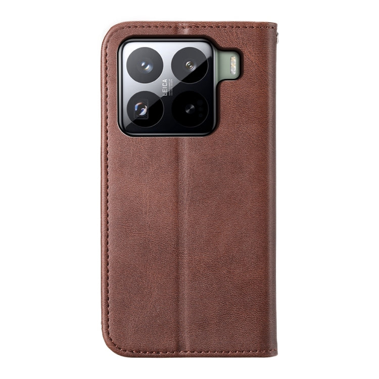 For Xiaomi 15 Pro Cubic Grid Calf Texture Magnetic Leather Phone Case
