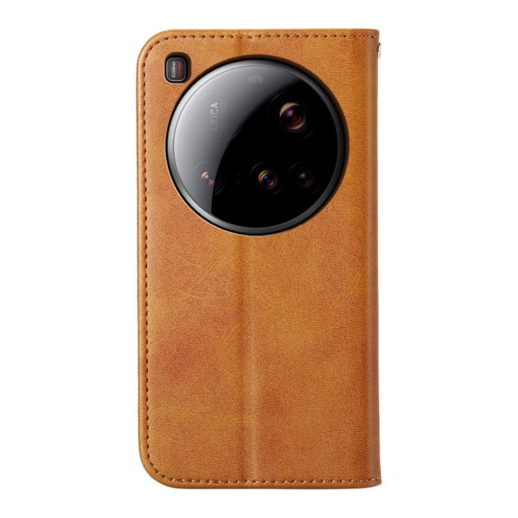 For Xiaomi 15 Ultra Cubic Grid Calf Texture Magnetic Leather Phone Case