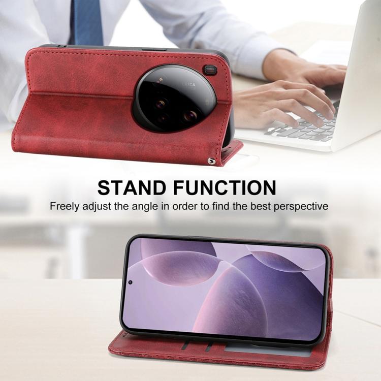 For Xiaomi 15 Ultra Cubic Grid Calf Texture Magnetic Leather Phone Case