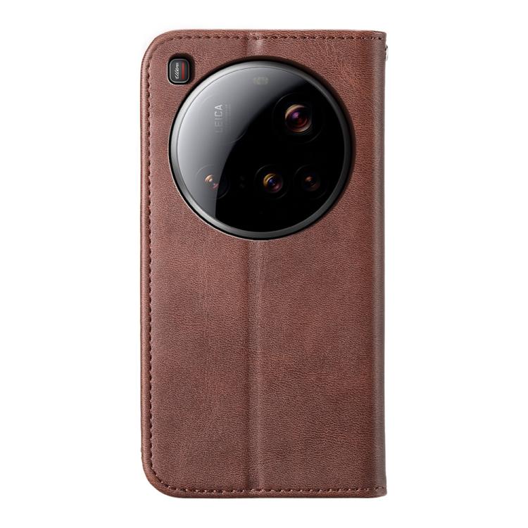 For Xiaomi 15 Ultra Cubic Grid Calf Texture Magnetic Leather Phone Case