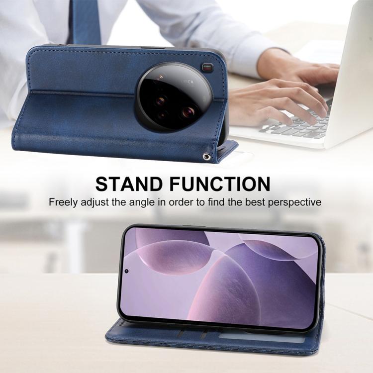 For Xiaomi 15 Ultra Cubic Grid Calf Texture Magnetic Leather Phone Case