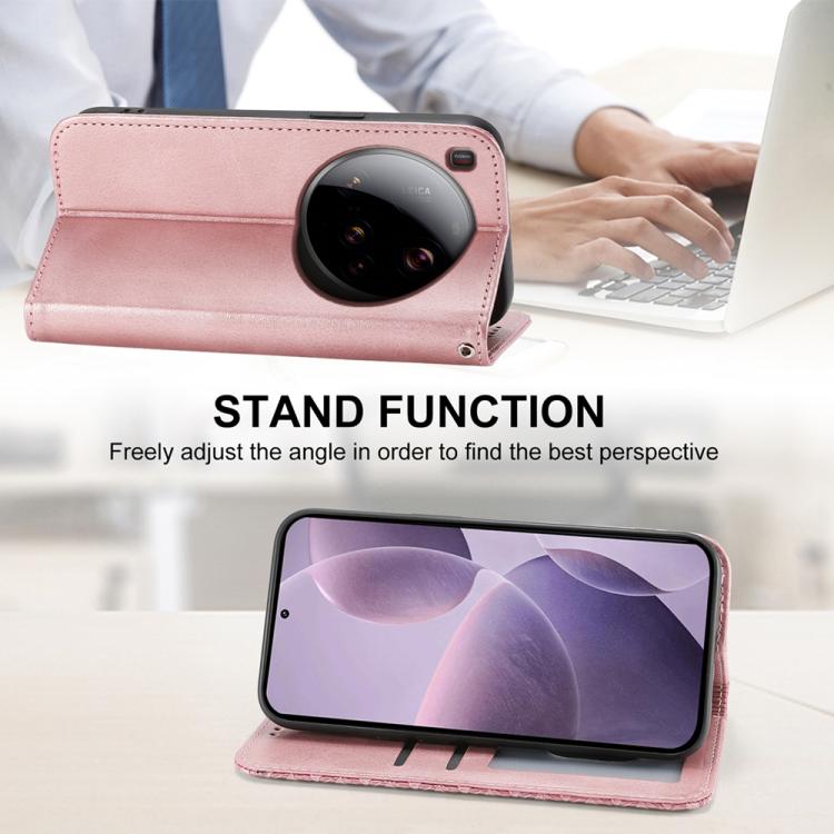 For Xiaomi 15 Ultra Cubic Grid Calf Texture Magnetic Leather Phone Case