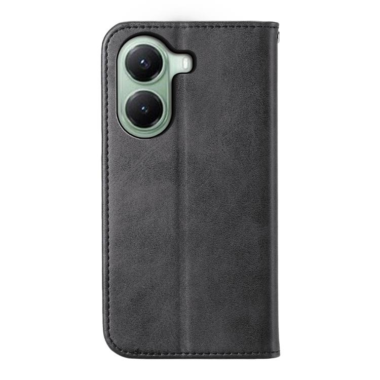 For Xiaomi Poco X7 Pro / Redmi Turbo 4 Cubic Grid Calf Texture Magnetic Leather Phone Case