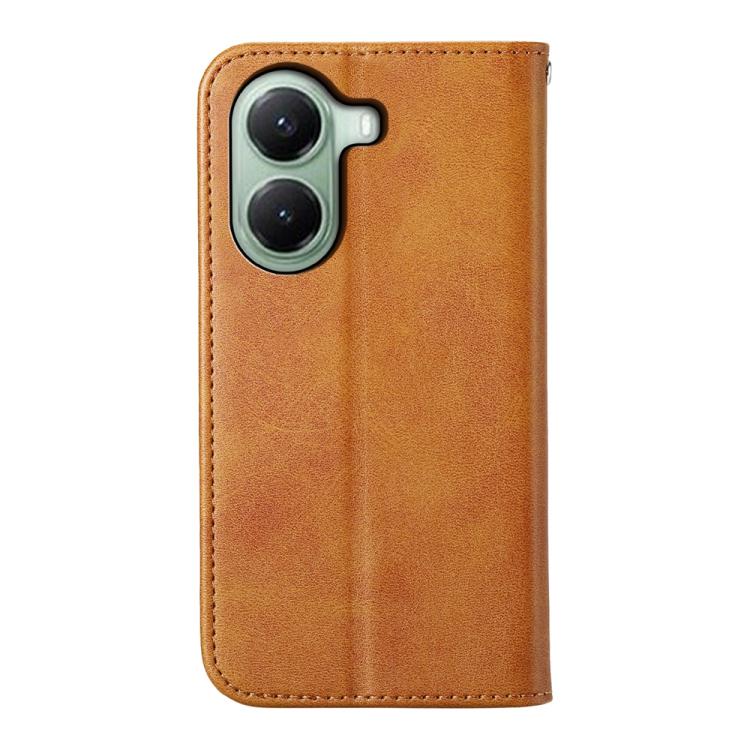 For Xiaomi Poco X7 Pro / Redmi Turbo 4 Cubic Grid Calf Texture Magnetic Leather Phone Case