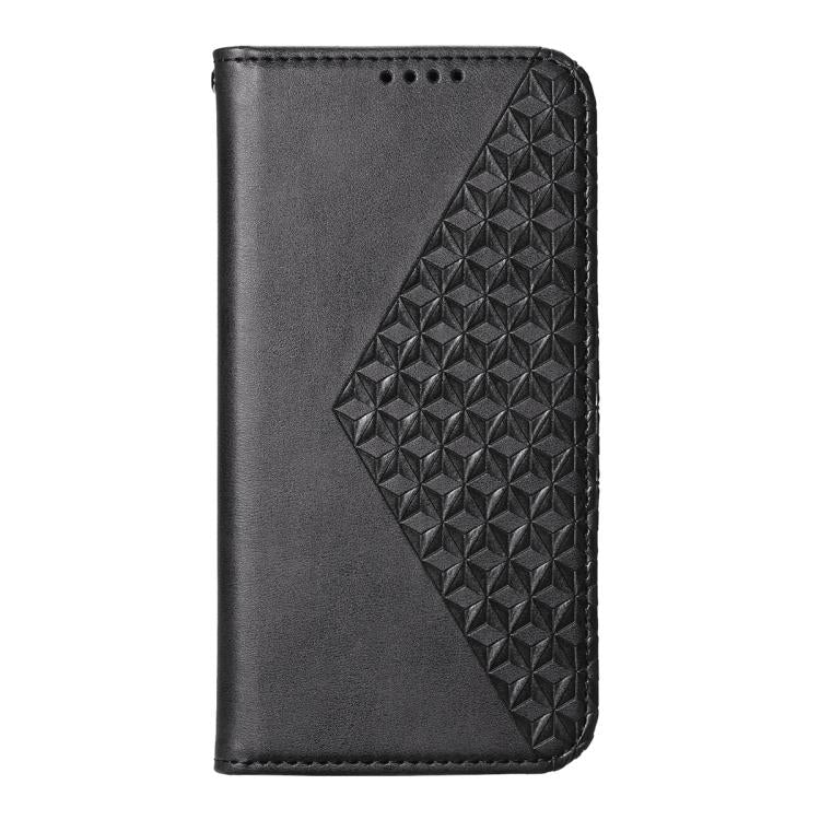 For Xiaomi 17 Cubic Grid Calf Texture Magnetic Leather Phone Case
