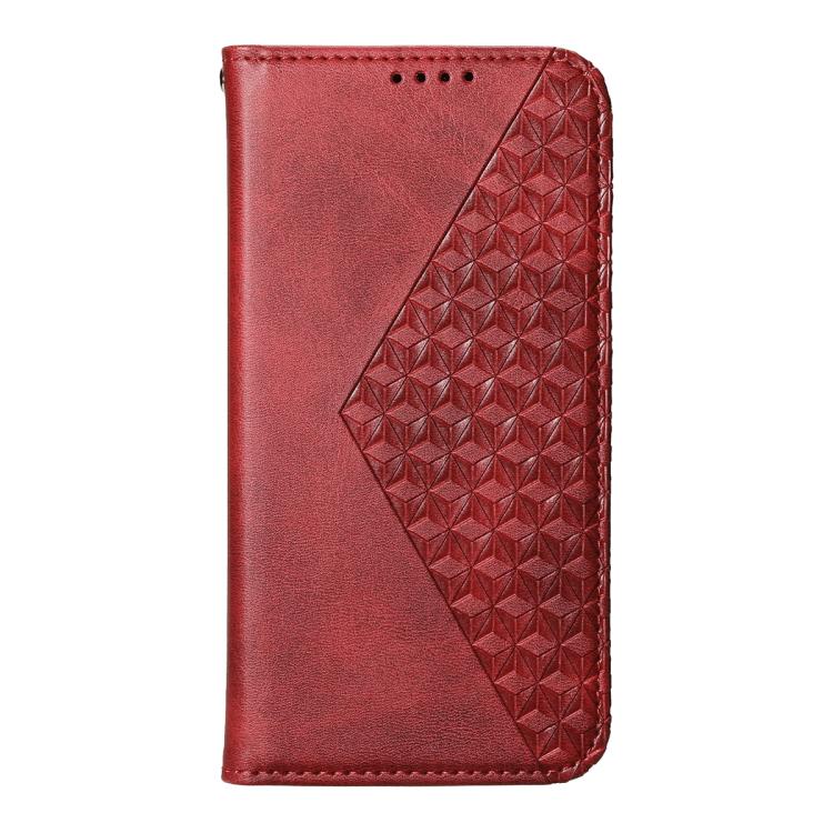 For Xiaomi 17 Cubic Grid Calf Texture Magnetic Leather Phone Case