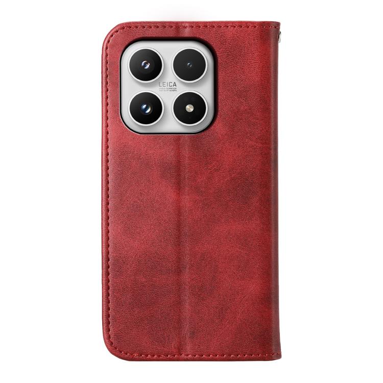 For Xiaomi 17 Cubic Grid Calf Texture Magnetic Leather Phone Case
