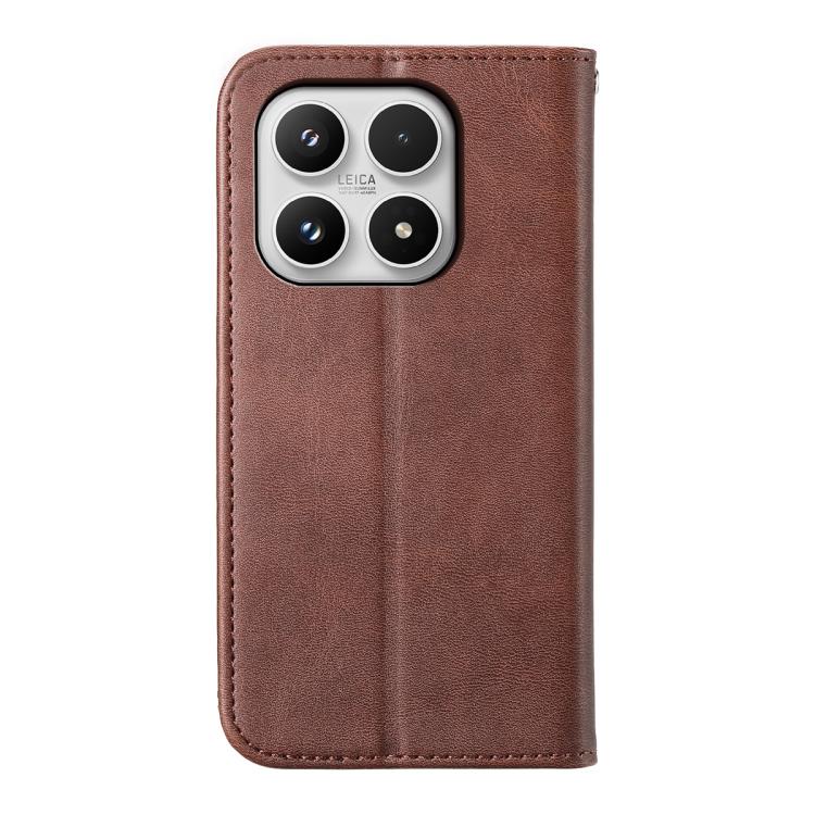 For Xiaomi 17 Cubic Grid Calf Texture Magnetic Leather Phone Case