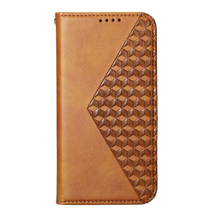 For Xiaomi 17 Pro Cubic Grid Calf Texture Magnetic Leather Phone Case