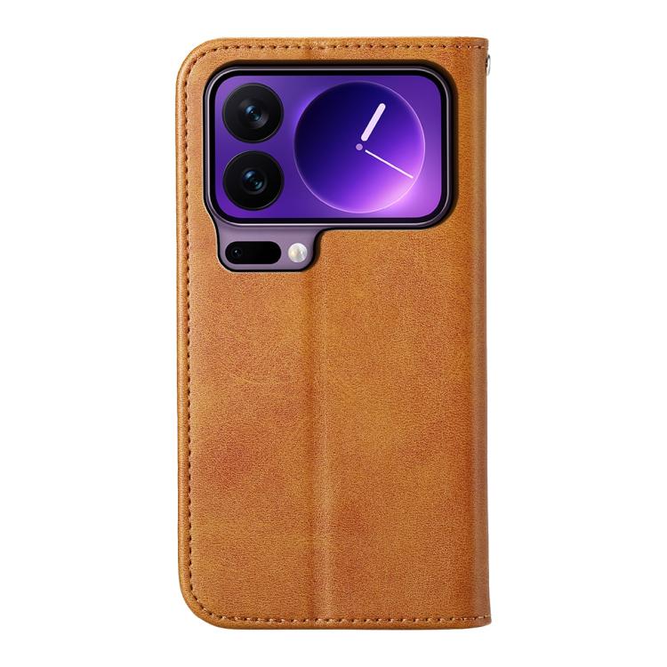 For Xiaomi 17 Pro Cubic Grid Calf Texture Magnetic Leather Phone Case