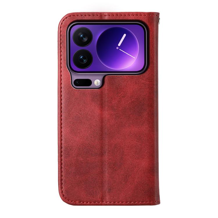 For Xiaomi 17 Pro Cubic Grid Calf Texture Magnetic Leather Phone Case