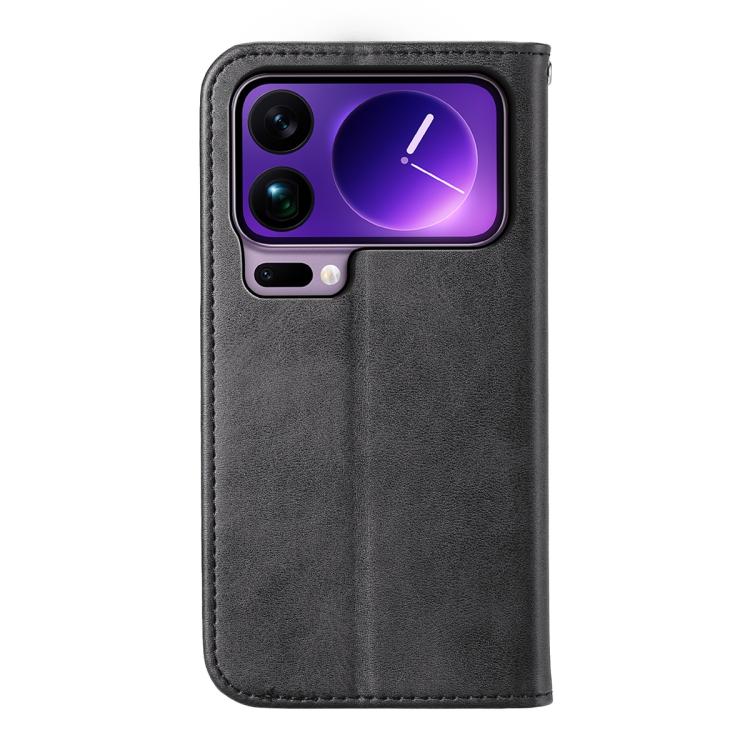 For Xiaomi 17 Pro Max Cubic Grid Calf Texture Magnetic Leather Phone Case