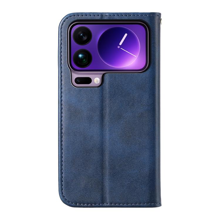 For Xiaomi 17 Pro Max Cubic Grid Calf Texture Magnetic Leather Phone Case