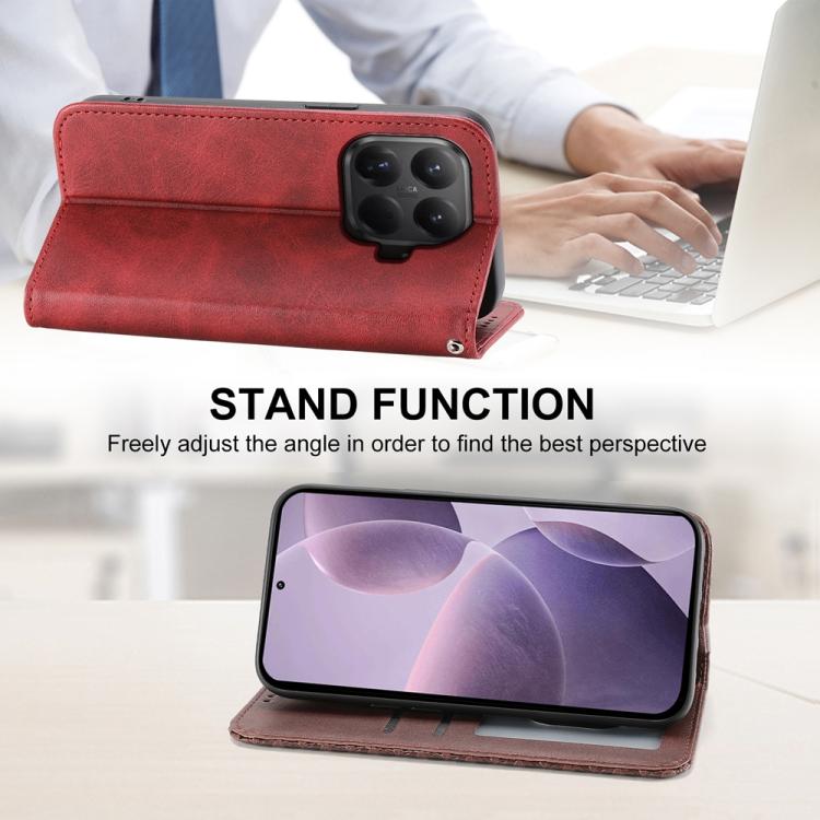 For Xiaomi 15T Pro 5G Cubic Grid Calf Texture Magnetic Leather Phone Case