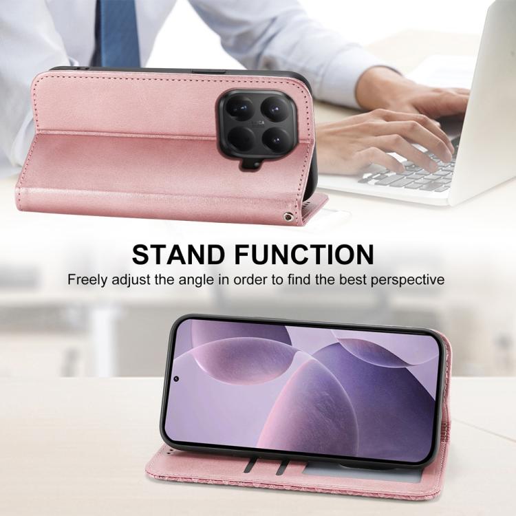 For Xiaomi 15T Pro 5G Cubic Grid Calf Texture Magnetic Leather Phone Case