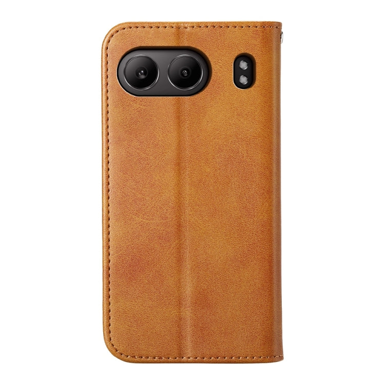 For OnePlus Nord 4 5G Cubic Grid Calf Texture Magnetic Leather Phone Case