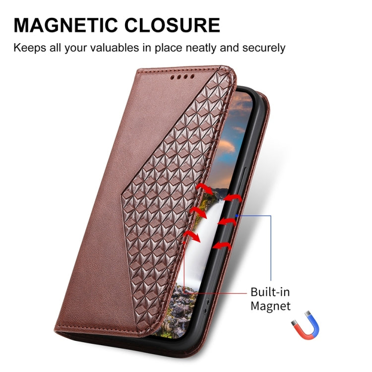 For OnePlus Nord 4 5G Cubic Grid Calf Texture Magnetic Leather Phone Case