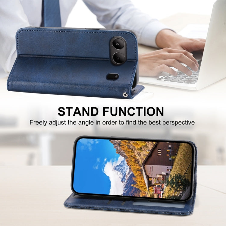 For OnePlus Nord 4 5G Cubic Grid Calf Texture Magnetic Leather Phone Case