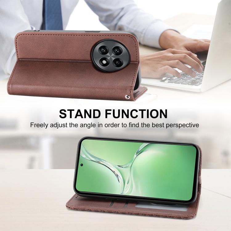 For OnePlus 13R / Ace 5 / Ace 5 Pro Cubic Grid Calf Texture Magnetic Leather Phone Case
