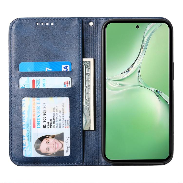 For OnePlus 13R / Ace 5 / Ace 5 Pro Cubic Grid Calf Texture Magnetic Leather Phone Case