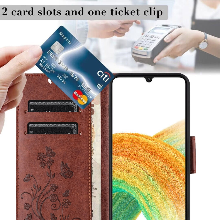 For Samsung Galaxy A16 / A26 5G Butterfly Flower Pattern Flip Leather Phone Case