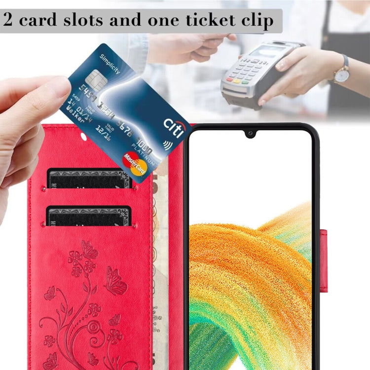 For Samsung Galaxy A16 / A26 5G Butterfly Flower Pattern Flip Leather Phone Case