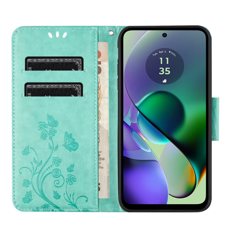For Samsung Galaxy A06 4G Butterfly Flower Pattern Flip Leather Phone Case