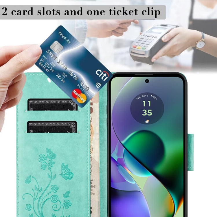 For Samsung Galaxy A06 4G Butterfly Flower Pattern Flip Leather Phone Case