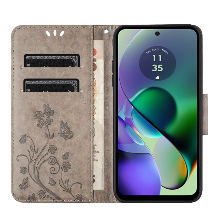 For Samsung Galaxy A06 4G Butterfly Flower Pattern Flip Leather Phone Case