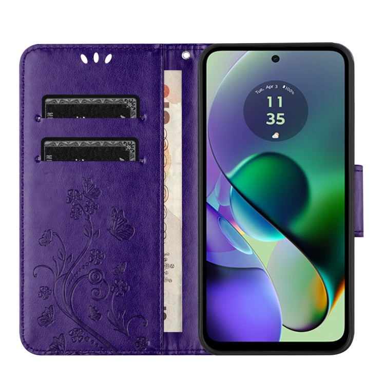 For Samsung Galaxy A06 4G Butterfly Flower Pattern Flip Leather Phone Case