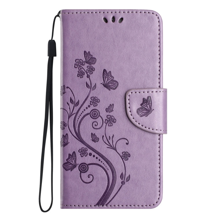 For Samsung Galaxy A06 4G Butterfly Flower Pattern Flip Leather Phone Case