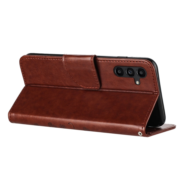 For Samsung Galaxy A36 5G Butterfly Flower Pattern Flip Leather Phone Case