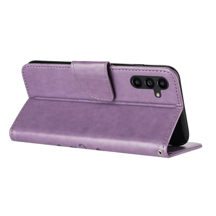 For Samsung Galaxy A36 5G Butterfly Flower Pattern Flip Leather Phone Case