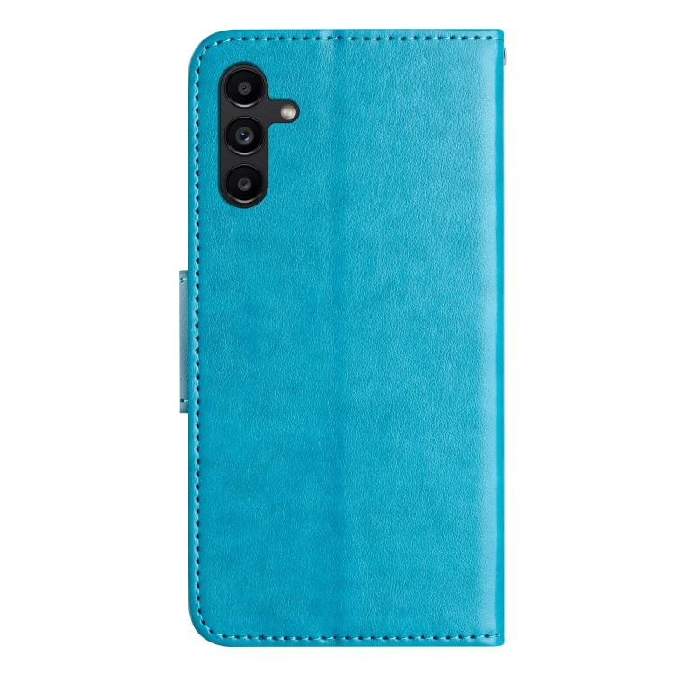 For Samsung Galaxy A56 5G Butterfly Flower Pattern Flip Leather Phone Case