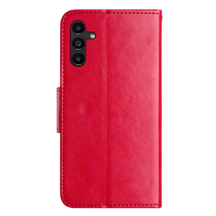 For Samsung Galaxy A56 5G Butterfly Flower Pattern Flip Leather Phone Case