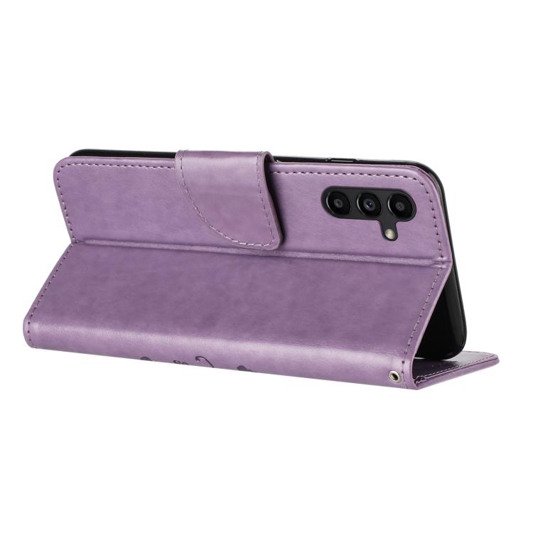 For Samsung Galaxy A56 5G Butterfly Flower Pattern Flip Leather Phone Case