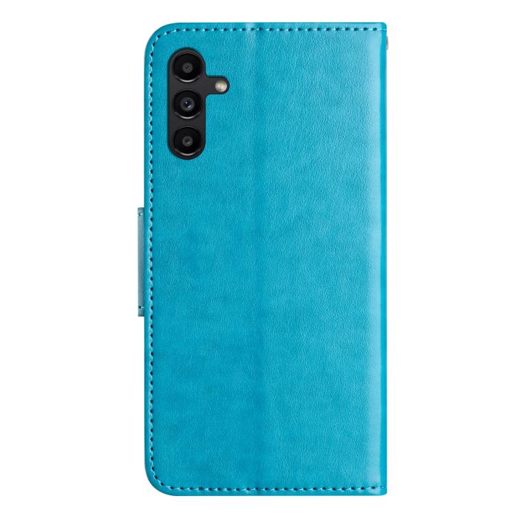 For Samsung Galaxy A17 4G / 5G Butterfly Flower Pattern Flip Leather Phone Case