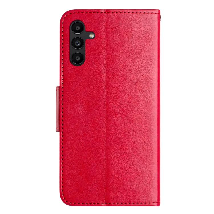For Samsung Galaxy A17 4G / 5G Butterfly Flower Pattern Flip Leather Phone Case