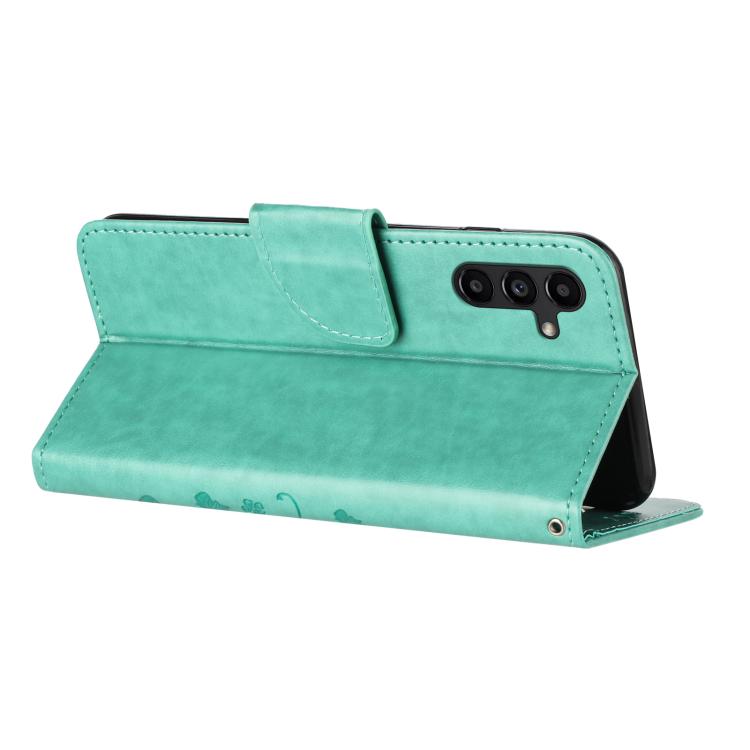 For Samsung Galaxy A17 4G / 5G Butterfly Flower Pattern Flip Leather Phone Case