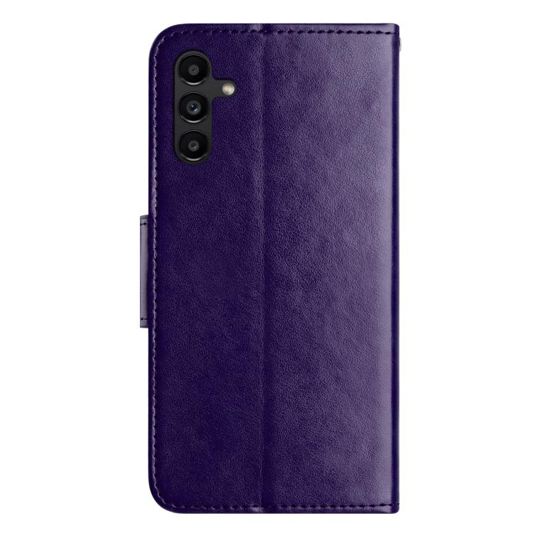 For Samsung Galaxy A17 4G / 5G Butterfly Flower Pattern Flip Leather Phone Case