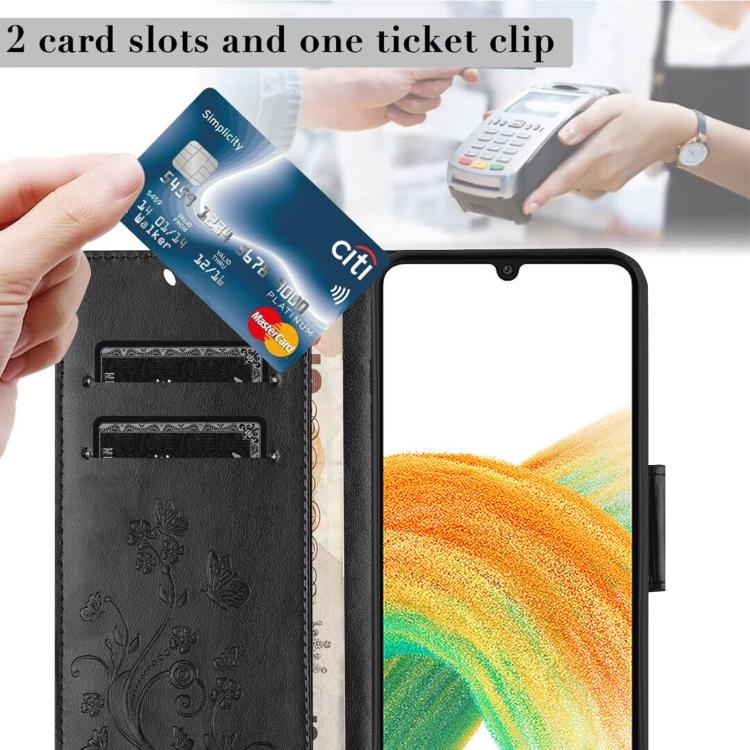 For Samsung Galaxy A17 4G / 5G Butterfly Flower Pattern Flip Leather Phone Case