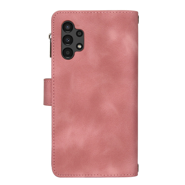 For Samsung Galaxy A13 4G / 5G Dream 9-Card Zipper Wallet RFID Leather Phone Case with Lanyard