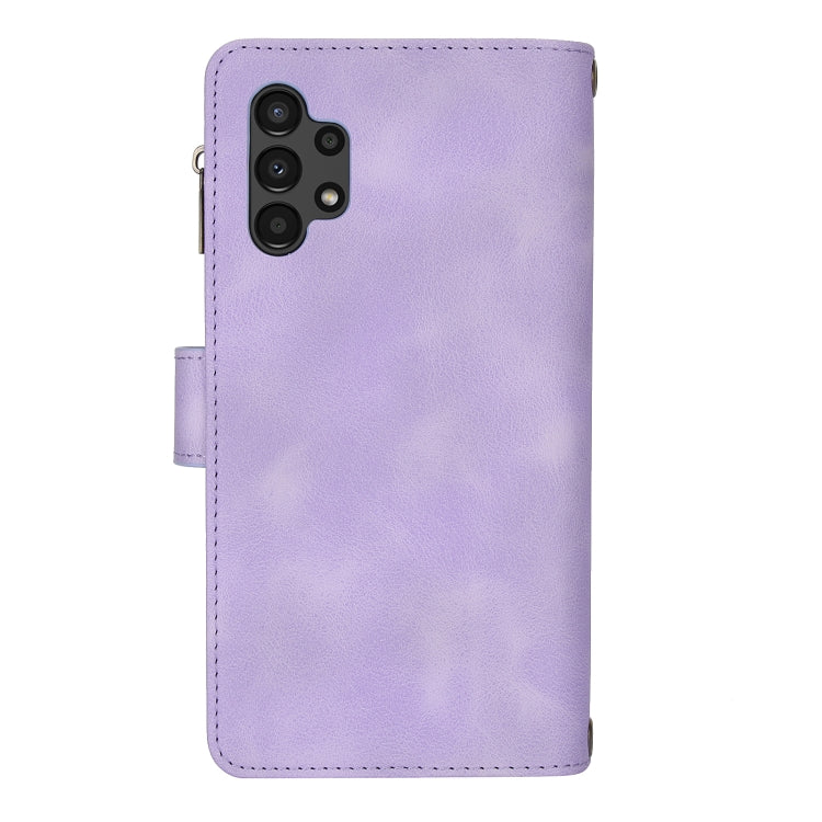 For Samsung Galaxy A13 4G / 5G Dream 9-Card Zipper Wallet RFID Leather Phone Case with Lanyard