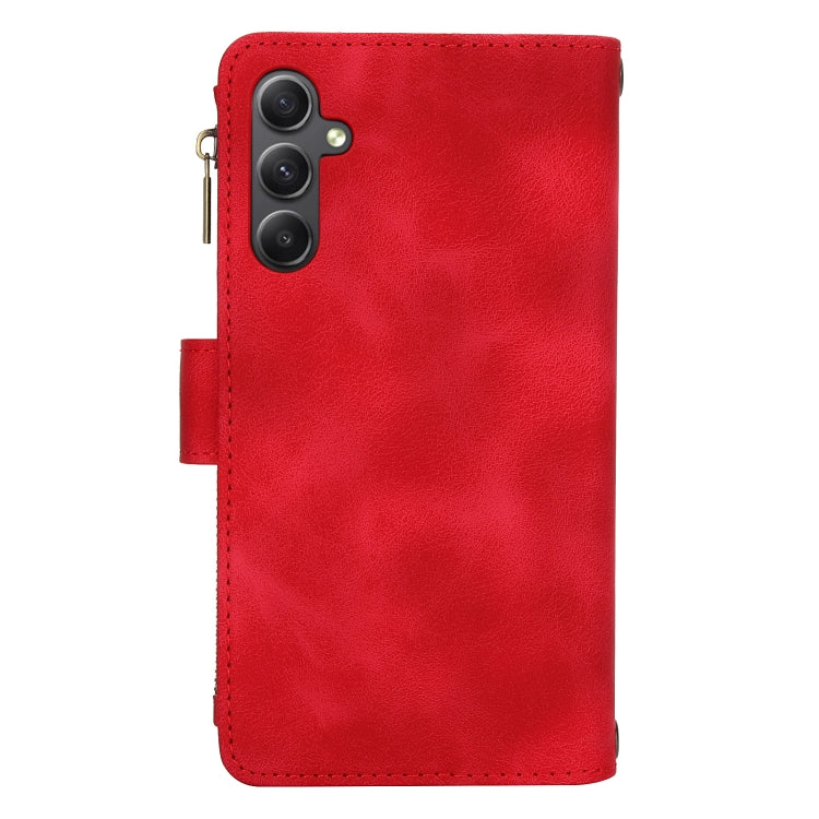 For Samsung Galaxy A54 5G Dream 9-Card Zipper Wallet RFID Leather Phone Case with Lanyard