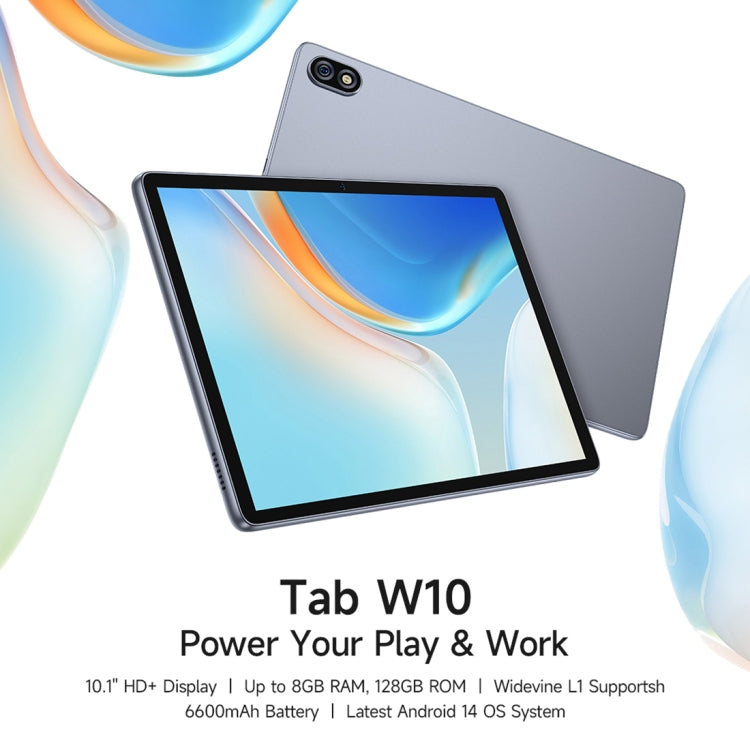 [HK Warehouse] Ulefone Tab W10 WiFi Tablet PC Gift Pack Version, 4GB+128GB, 10.1 inch Android 14 Unisoc T606 Octa Core, EU Plug - Space Gray
