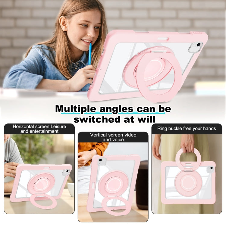 For iPad Air 11 2026 / 2025 / 2024 Crystal Armor PC Hybrid TPU Tablet Case with Pen Slot