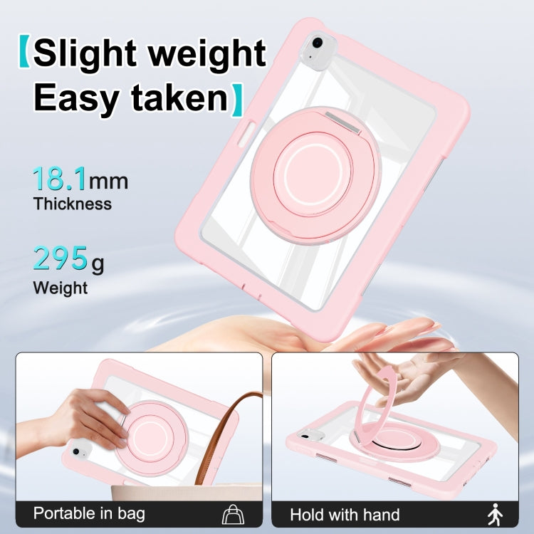 For iPad Air 11 2026 / 2025 / 2024 Crystal Armor PC Hybrid TPU Tablet Case with Pen Slot